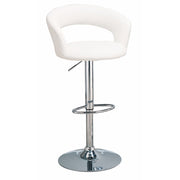 Faux Leather Bar Stool, White