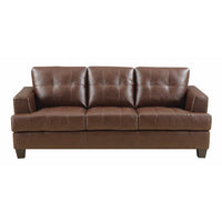 Stationary Sofa, Dark Brown