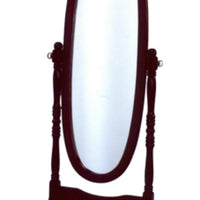 Wooden FullLength Mirror In Cherry Red