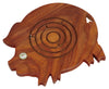 Pig Shape Labyrinth ball maze puzzle game In Wood, Brown