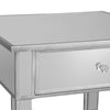 Mirrored Accent Table With Single Drawer, Silver