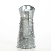 Decorative Galvanized Metal Pitcher, Gray