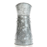 Decorative Galvanized Metal Pitcher, Gray