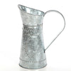 Decorative Galvanized Metal Pitcher, Gray