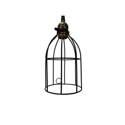 Metal Bird Cage Style Lampshade Chandelier Ceiling Pendant, Black