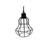 Metal Wire Cage Guard Hanging Pendant Light, Black