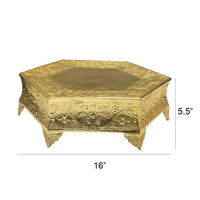Metal Wedding Cake Stand, 16 inches, Gold