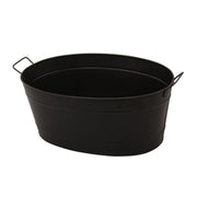 Galvanized Steel Tub with 2 Handles, Black