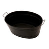 Galvanized Steel Tub with 2 Handles, Black