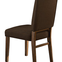 Wood & Fabric Dining Side Chair With Comfortable Padding, Set Of 2