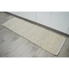 Chevron Patterned Jute And Cotton Chenille Rug, Ivory