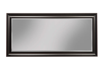 Full Length Leaner Mirror With a Rectangular Polystyrene Frame, Black