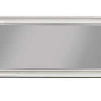 Full Length Leaner Mirror With a Rectangular Polystyrene Frame, White