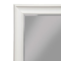 Full Length Leaner Mirror With a Rectangular Polystyrene Frame, White