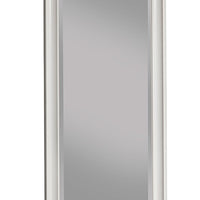 Full Length Leaner Mirror With a Rectangular Polystyrene Frame, White