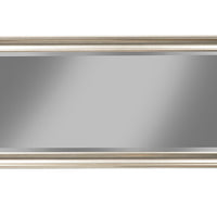 Full Length Leaner Mirror With a Rectangular Polystyrene Frame, Champagne Silver