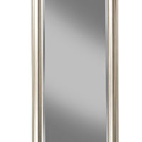 Full Length Leaner Mirror With a Rectangular Polystyrene Frame, Champagne Silver