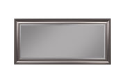 Full Length Leaner Mirror With a Rectangular Polystyrene Frame, Silver