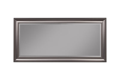 Full Length Leaner Mirror With a Rectangular Polystyrene Frame, Silver