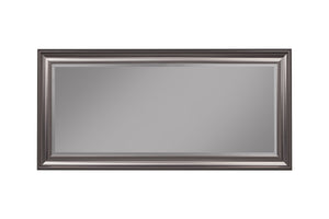 Full Length Leaner Mirror With a Rectangular Polystyrene Frame, Silver