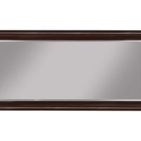 Full Length Leaner Mirror With a Rectangular Polystyrene Frame, Cherry Brown