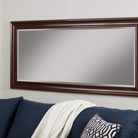 Full Length Leaner Mirror With a Rectangular Polystyrene Frame, Cherry Brown