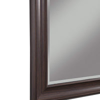 Full Length Leaner Mirror With a Rectangular Polystyrene Frame, Espresso Brown