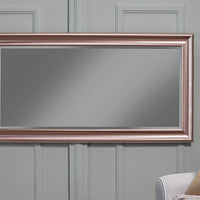 Full Length Leaner Mirror With a Rectangular Polystyrene Frame, Rose Gold