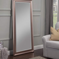 Full Length Leaner Mirror With a Rectangular Polystyrene Frame, Rose Gold