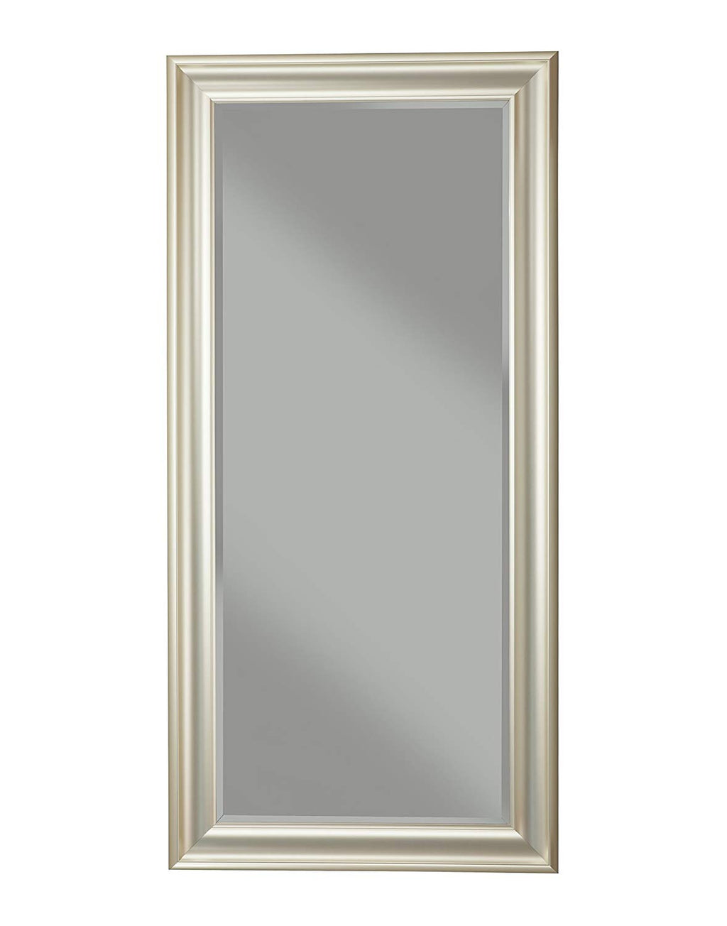 Full Length Leaner Mirror With a Rectangular Polystyrene Frame, Silver