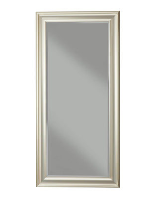 Full Length Leaner Mirror With a Rectangular Polystyrene Frame, Silver