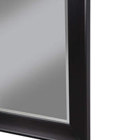 Contemporary Full Length Leaner Mirror With Rectangular Polystyrene Frame, Black