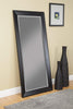 Contemporary Full Length Leaner Mirror With Rectangular Polystyrene Frame, Black