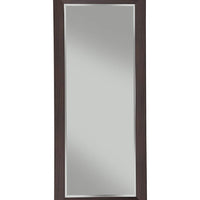 Full Length Leaner Mirror With Rectangular Polystyrene Frame, Espresso Brown