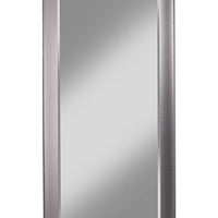 Contemporary Full Length Leaner Mirror With Rectangular Polystyrene Frame, Silver