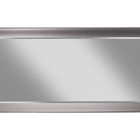 Contemporary Full Length Leaner Mirror With Rectangular Polystyrene Frame, Silver