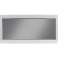 Contemporary Full Length Leaner Mirror With a Rectangular Polystyrene Frame, White