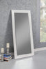 Contemporary Full Length Leaner Mirror With a Rectangular Polystyrene Frame, White