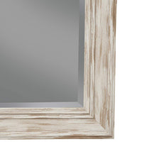 Farmhouse Style Full Length Leaner Mirror With Polystyrene Frame, Antique White