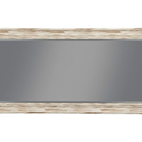 Farmhouse Style Full Length Leaner Mirror With Polystyrene Frame, Antique White