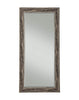 Farmhouse Style Full Length Leaner Mirror With Polystyrene Frame, Antique Black