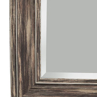 Farmhouse Style Full Length Leaner Mirror With Polystyrene Frame, Antique Black