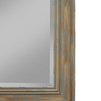 Farmhouse Style Full Length Leaner Mirror With Polystyrene Frame, Blue