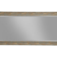 Farmhouse Style Full Length Leaner Mirror With Polystyrene Frame, Blue