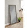 Farmhouse Style Full Length Leaner Mirror With Polystyrene Frame, Antique Gray