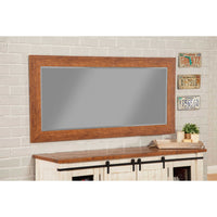 Full Length Rectangular Leaner Mirror With Polystyrene Frame, Honey Tobacco Brown