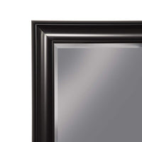 Polystyrene Framed Wall Mirror With Beveled Glass , Black