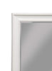 Polystyrene Framed Wall Mirror With Beveled Glass, White