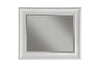 Polystyrene Framed Wall Mirror With Beveled Glass, White