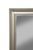 Polystyrene Framed Wall Mirror With Beveled Glass, Champagne Silver